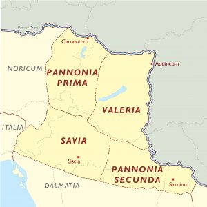 Pannonia térkép i.sz. 294 után